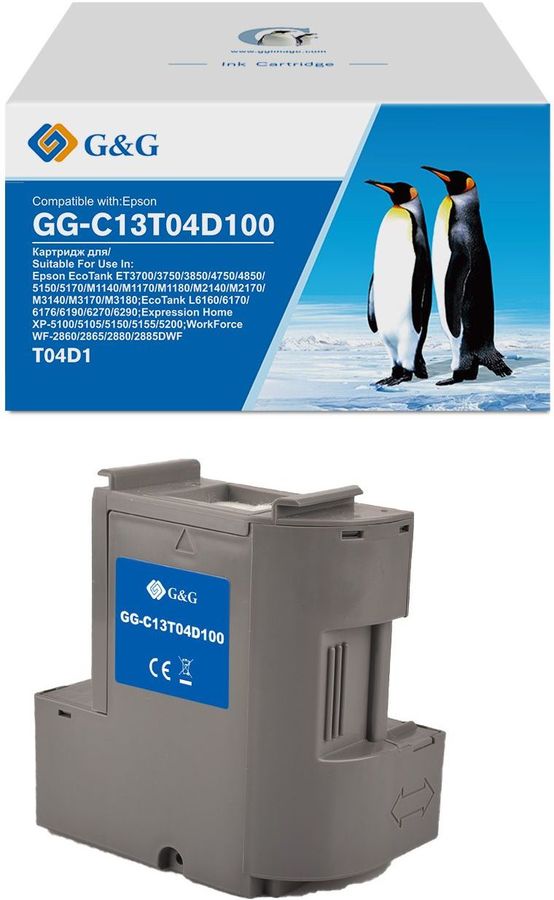 Бункер G&G GG-C13T04D100 (C13T04D100) для Epson EcoTank ET3700/3750/3850/4750/4850/5150/5170/M1140/M1170/M1180/M2140/M2170