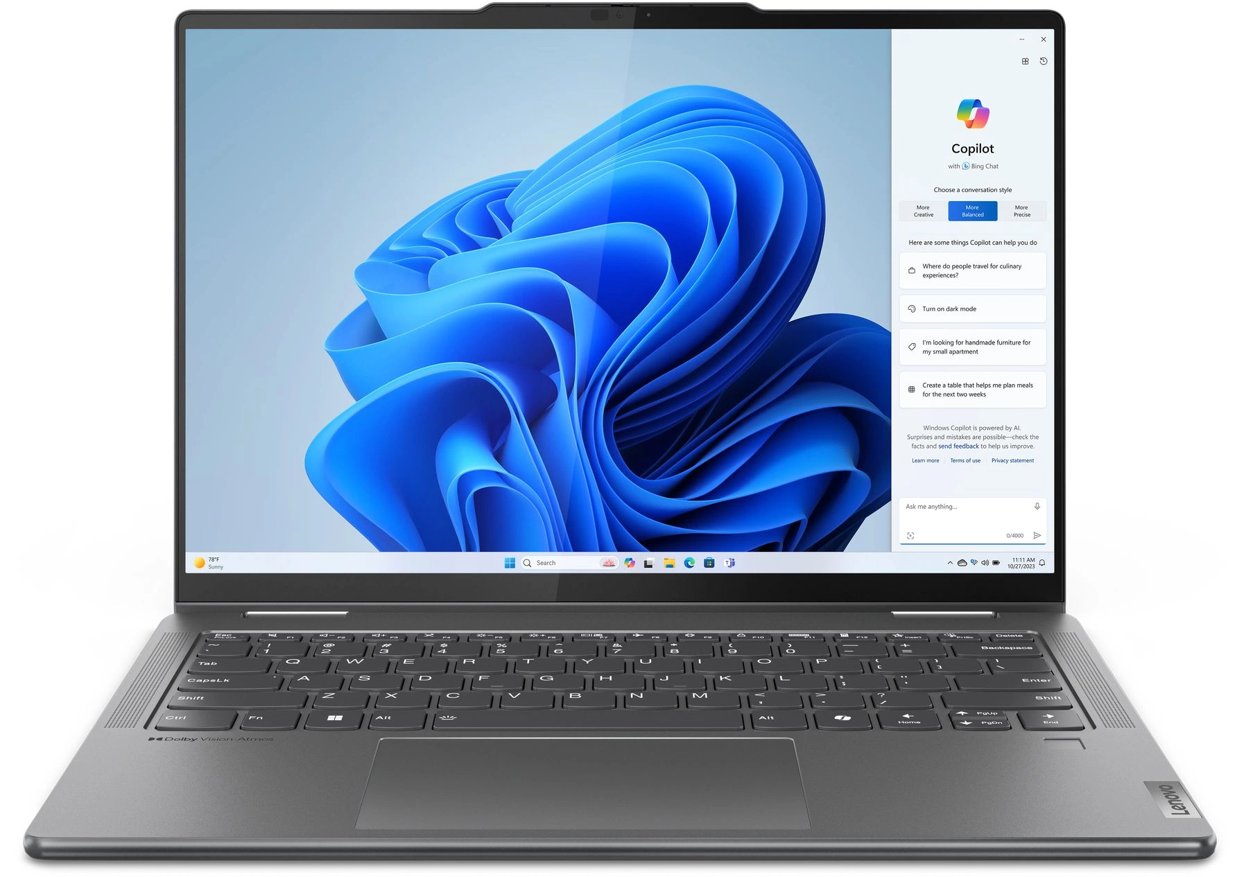 Ноутбук Lenovo Yoga 7 14IML9 Core Ultra 7 155H 32Gb SSD1Tb Intel Arc 14" OLED Touch WQXGA+ (2880x1800) Windows 11 Home dk.grey WiFi BT Cam Bag (83DJ0094RU)