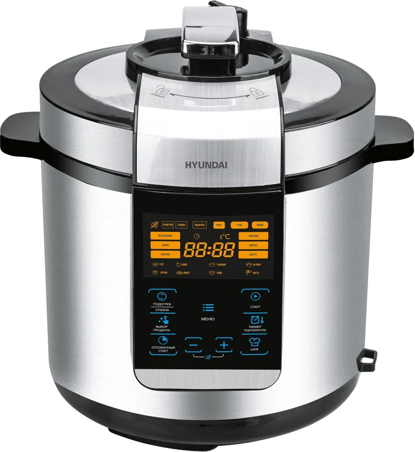 Мультиварка-скороварка Hyundai HYMC-2406 6л 1000Вт серебристый/черный