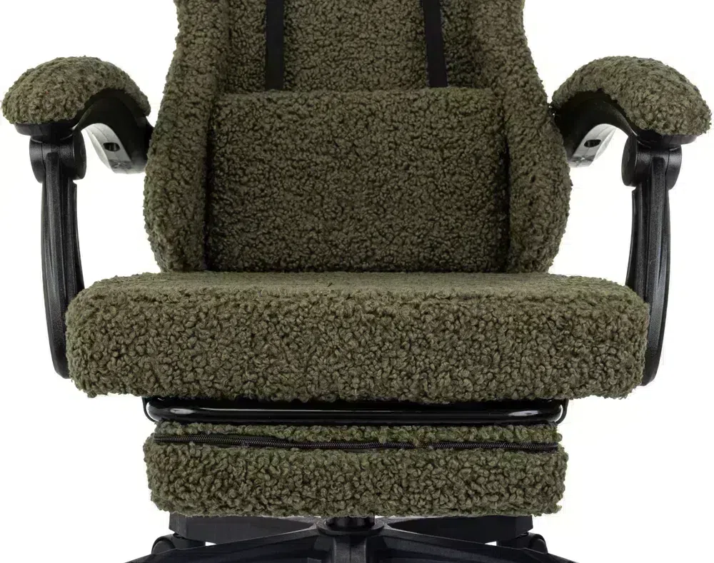 Кресло игровое Knight Lord/F хаки экомех крестов. пластик подст.для ног