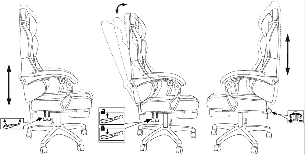 Кресло игровое Knight Lord/F хаки экомех крестов. пластик подст.для ног