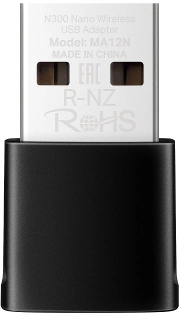 Сетевой адаптер Wi-Fi Mercusys MA12N N300 USB 2.0 (ант.внутр.) 1ант.