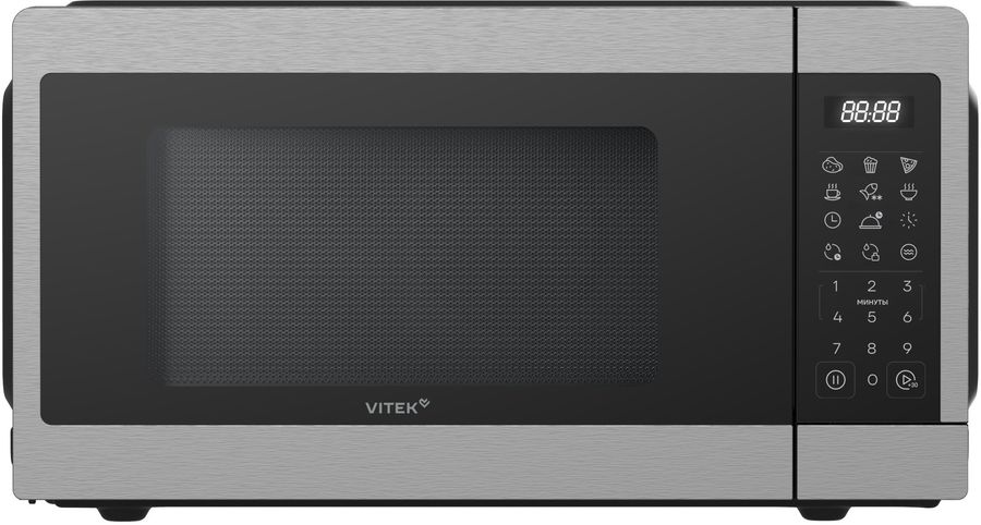 Микроволновая Печь Vitek VT-MW1023 23л. 900Вт серебристый/нержавеющая сталь