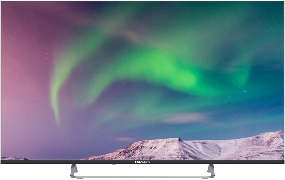 Телевизор QLED PolarLine 50" 50PQ71STC-SM черный/серебристый 4K Ultra HD 60Hz DVB-T DVB-T2 DVB-C DVB-S2 USB WiFi Smart TV (RUS)