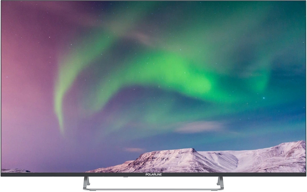 Телевизор QLED PolarLine 55" 55PQ71STC-SM черный 4K Ultra HD 60Hz DVB-T DVB-T2 DVB-C DVB-S2 USB WiFi Smart TV (RUS)