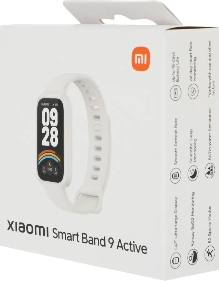 Фитнес-трекер Xiaomi Smart Band 9 Active TFT корп.:бежевый рем.:бежевый (BHR9441GL)
