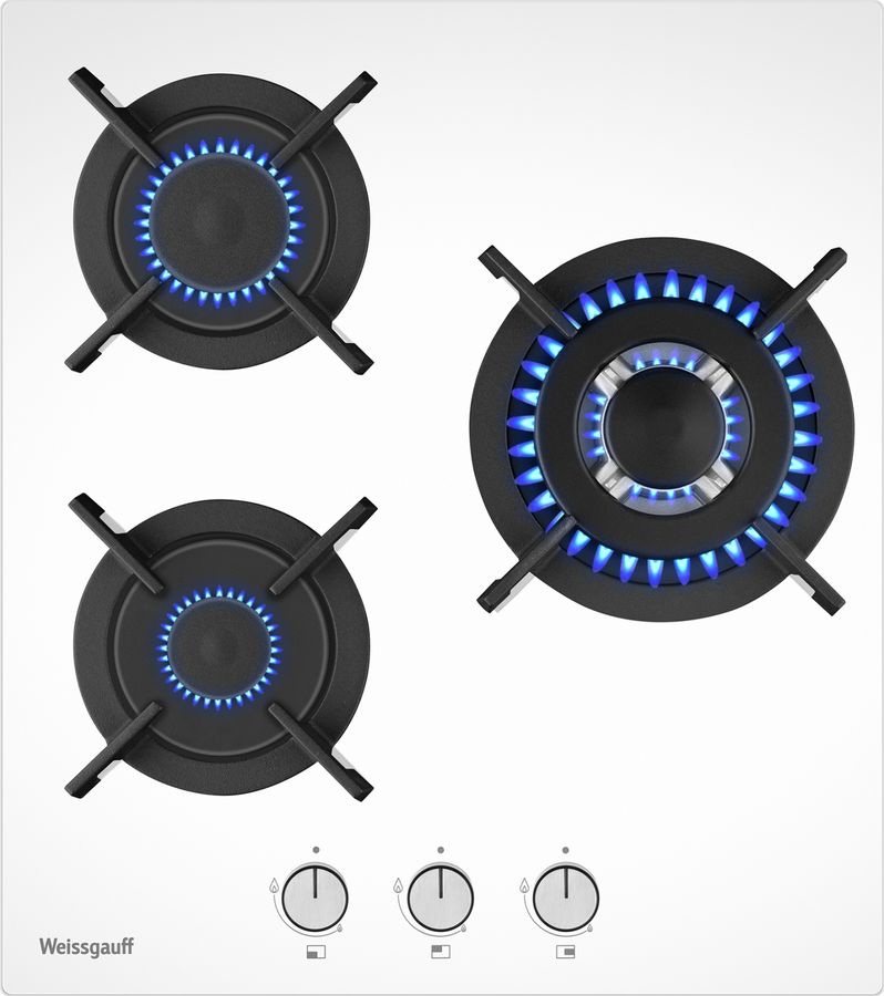 Газовая варочная поверхность Weissgauff HG 430 WGV белый