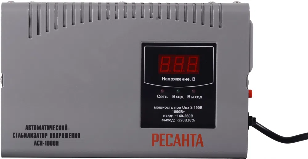 Стабилизатор напряжения Ресанта АСН-1000 Н однофазный серый (63/6/64)
