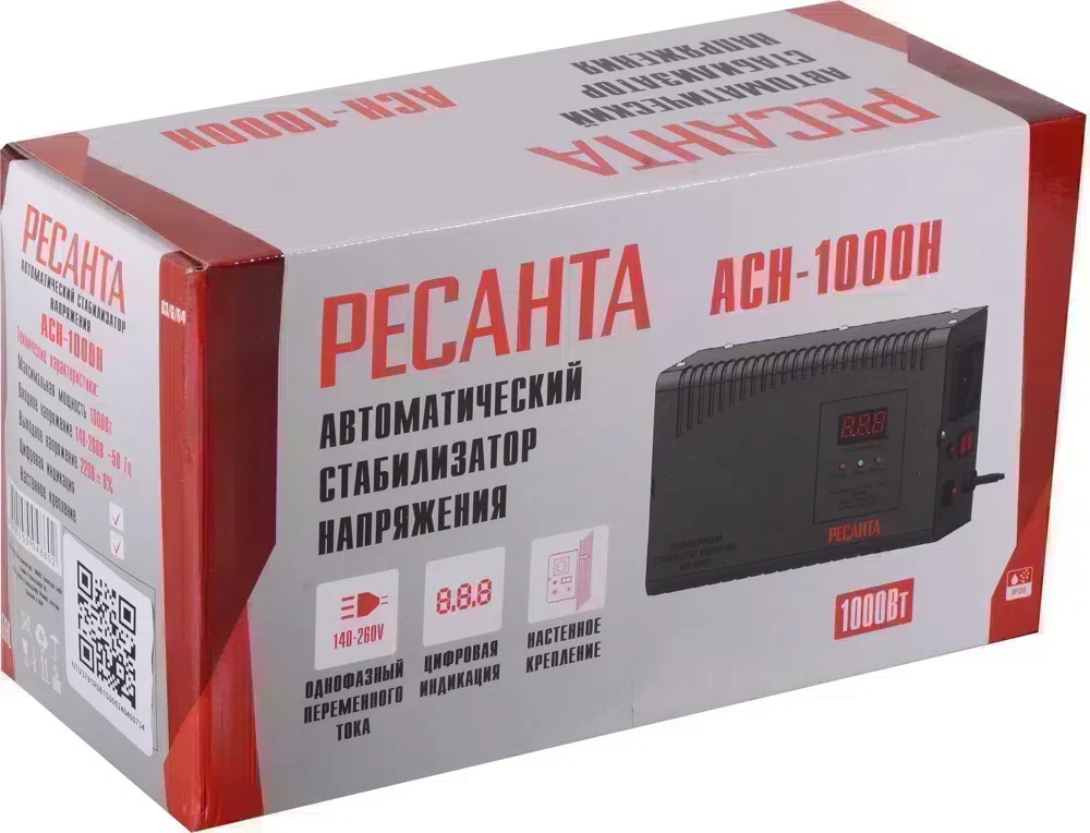 Стабилизатор напряжения Ресанта АСН-1000 Н однофазный серый (63/6/64)