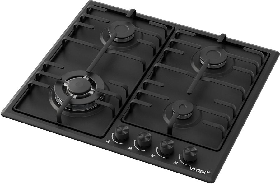Газовая варочная поверхность Vitek VGH 6410W MBK черный матовый