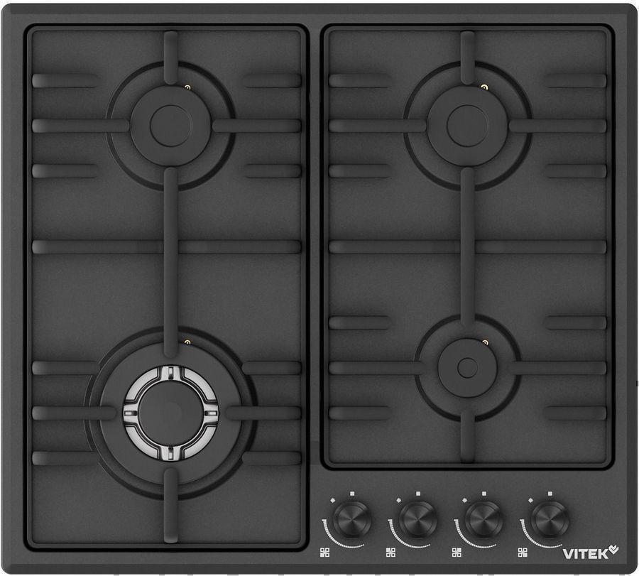 Газовая варочная поверхность Vitek VGH 6410W MBK черный матовый