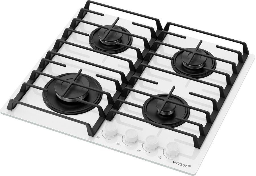 Газовая варочная поверхность Vitek VGH 6420 WG стекло белое
