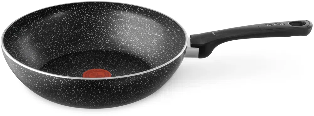 Сковорода ВОК (WOK) Tefal Brut Э 04236628 круглая 28см покрытие: Mineralia (без крышки) черный (9100054292)