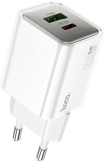 Сетевое зар./устр. Hoco N46 Glorious 20W 3A (PD+QC+AFC) USB-A/Type-C универсальное белый (35301)