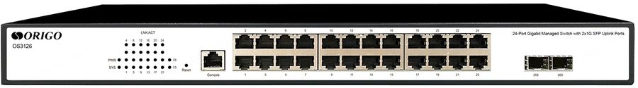 Коммутатор Origo OS3126 OS3126/A1A (L2) 24x1Гбит/с 2SFP управляемый