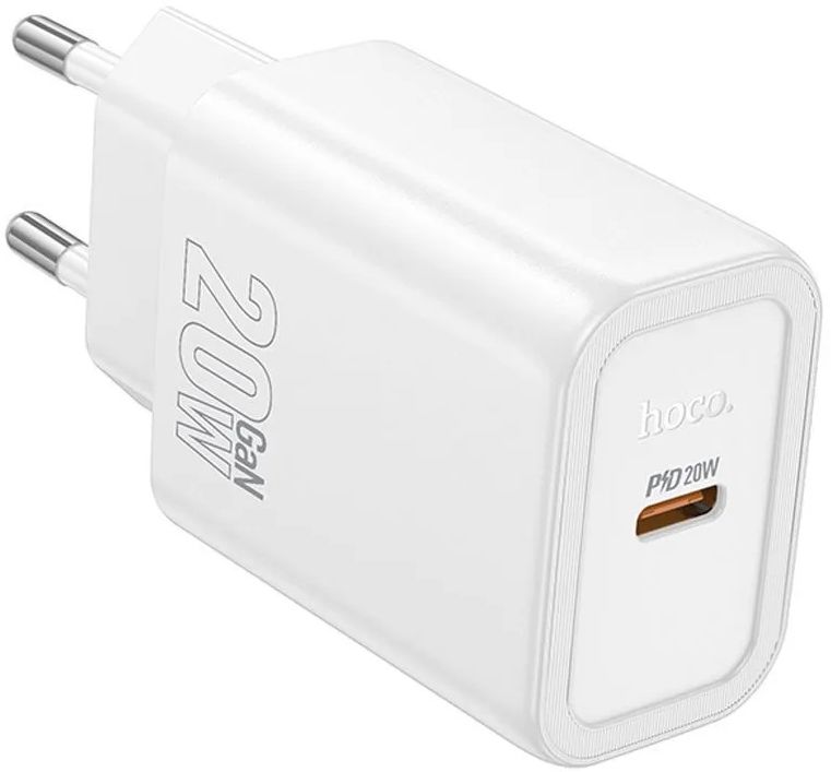 Сетевое зар./устр. Hoco N60 Gentle 20W 3A (PD+QC+AFC) USB Type-C универсальное белый (44228)