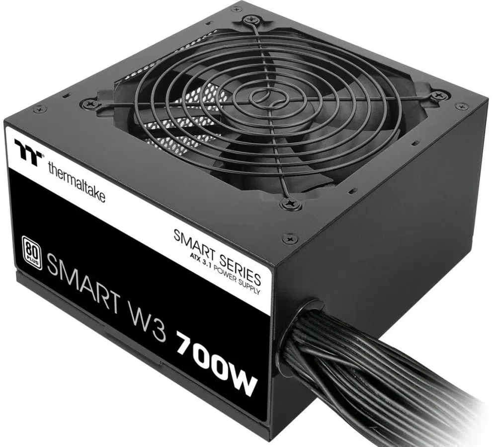 Блок питания Thermaltake ATX 700W Smart W3 80+ (20+4pin) APFC 120mm fan color LED 6xSATA RTL