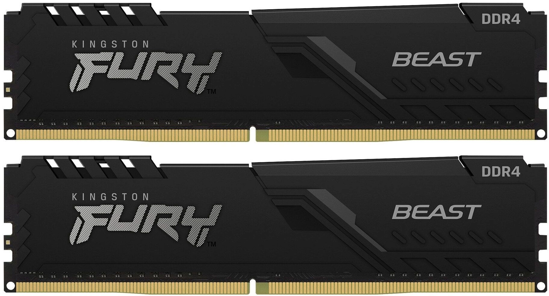 Память DDR4 2x16GB 3200MHz Kingston KF432C16BB1K2/32-SP Fury Beast RTL Gaming PC4-25600 CL16 DIMM 288-pin 1.35В dual rank с радиатором Ret