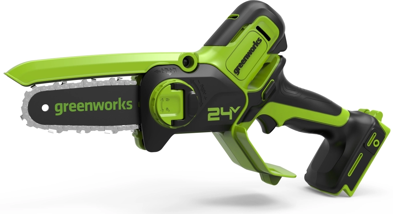 Цепная пила Greenworks G24MCS10 дл.шины:4"(10cm) 1аккум. 2Ач ЗУ (2008207UA)