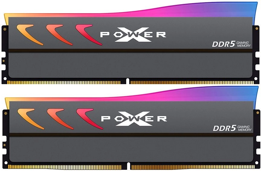 Память DDR5 2x32GB 6400MHz Silicon Power SP064GXLWU64AFDK Xpower Storm RGB RTL Gaming PC5-51200 CL32 DIMM 288-pin 1.4В kit single rank с радиатором Ret
