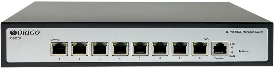 Коммутатор Origo OS6208 OS6208/A1A (L3) 8x10Гбит/с управляемый