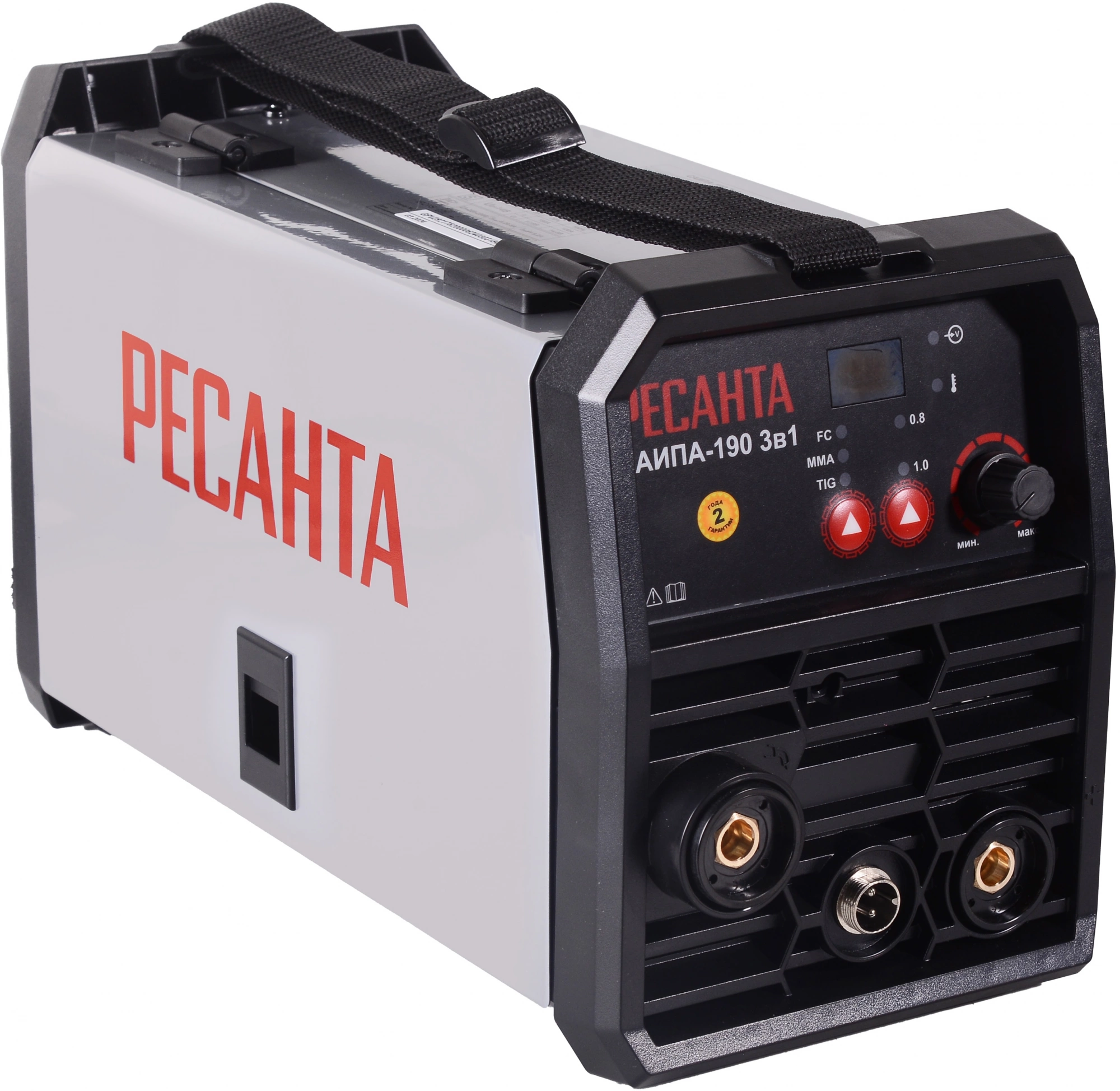 Сварочный аппарат Ресанта САИПА-190 инвертор FLUX, MMA,TIG-Lift 5.6кВт
