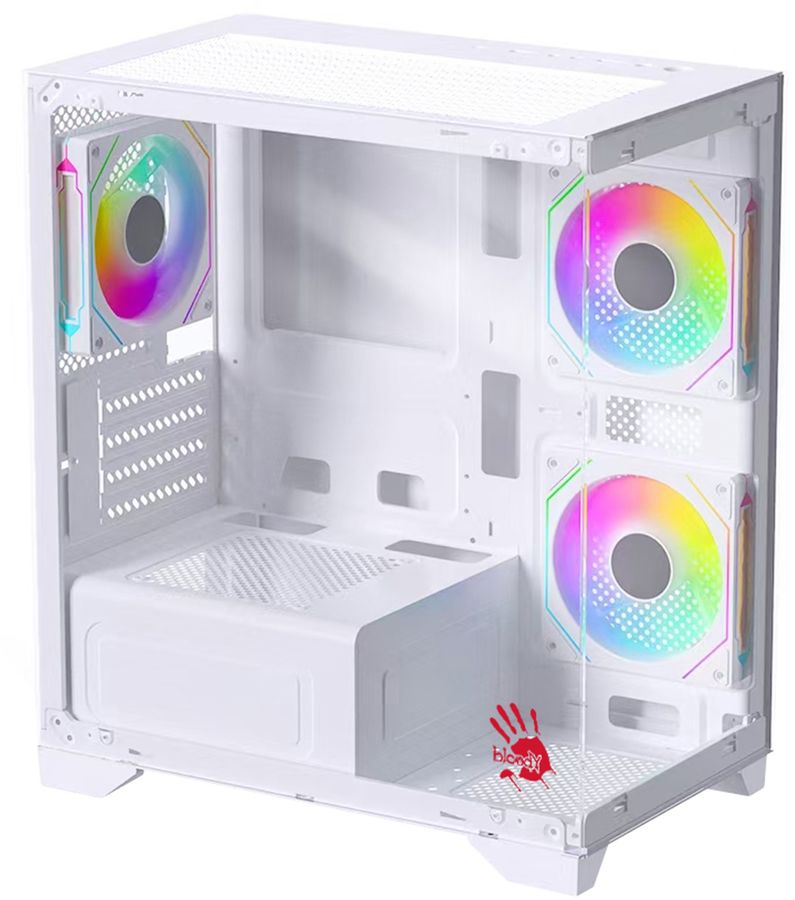 Корпус Bloody BD-CC103F белый без БП mATX 7x120mm 1xUSB2.0 1xUSB3.0 audio bott PSU
