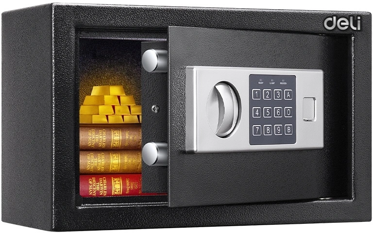 Сейф Deli Nello ET520 встраиваемый 200x310x200мм электронный/ключевой