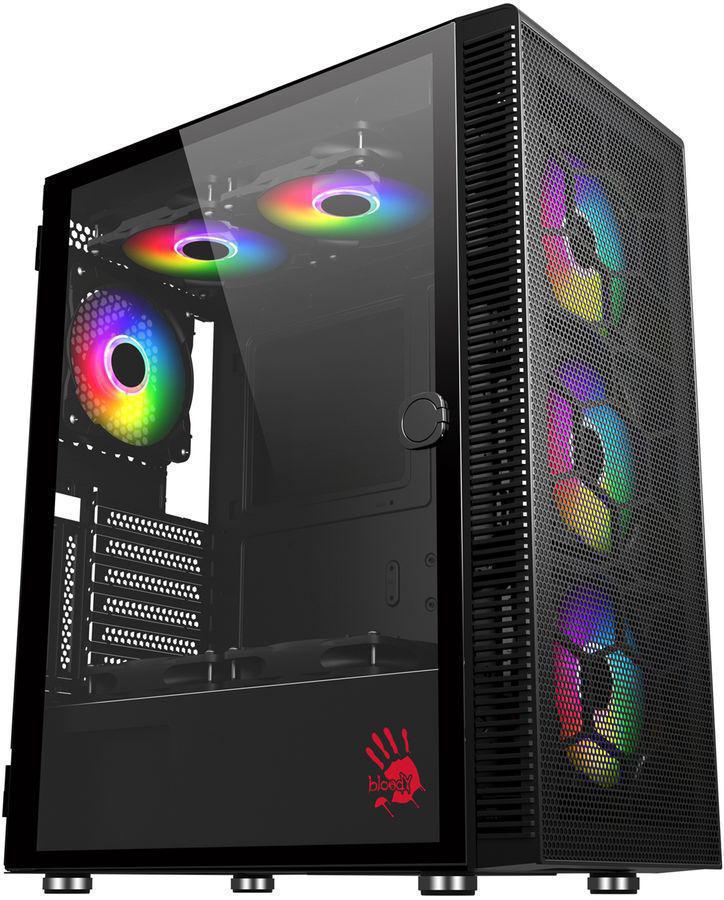 Корпус Bloody BD-CC116 черный без БП ATX 8x120mm 1xUSB2.0 1xUSB3.0 audio bott PSU