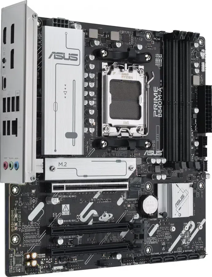 Материнская плата Asus PRIME B840M-A-CSM Socket AM5 AMD B840 4xDDR5 mATX AC`97 8ch(7.1) 2.5Gg RAID+VGA+HDMI+DP