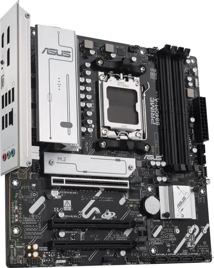 Материнская плата Asus PRIME B840M-A-CSM Socket AM5 AMD B840 4xDDR5 mATX AC`97 8ch(7.1) 2.5Gg RAID+VGA+HDMI+DP