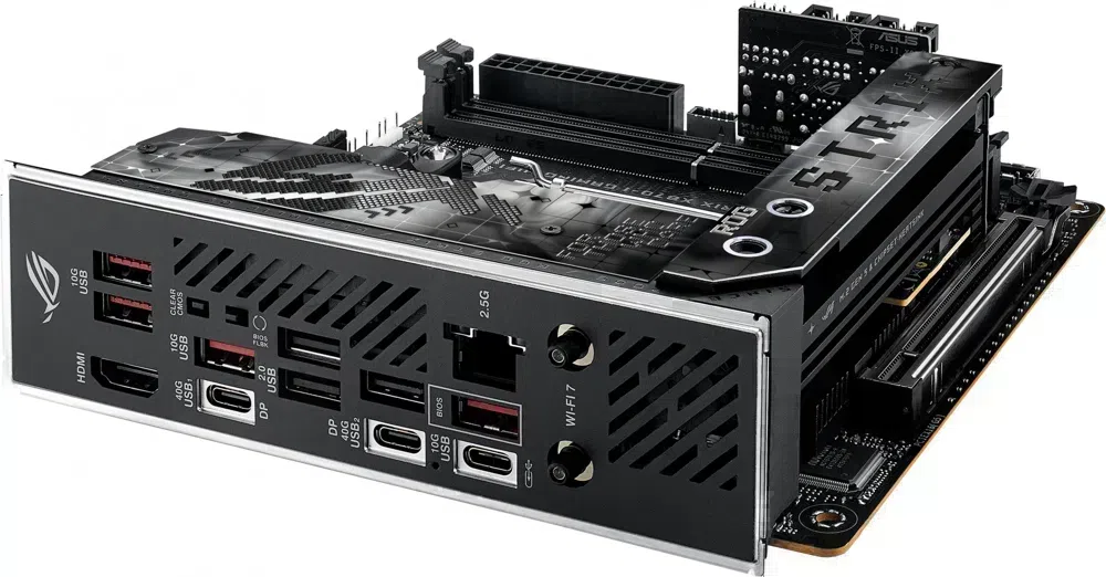 Материнская плата Asus ROG STRIX X870-I GAMING WIFI Socket AM5 AMD X870 2xDDR5 mini-ITX AC`97 8ch(7.1) 2.5Gg RAID+HDMI