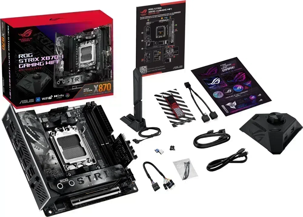 Материнская плата Asus ROG STRIX X870-I GAMING WIFI Socket AM5 AMD X870 2xDDR5 mini-ITX AC`97 8ch(7.1) 2.5Gg RAID+HDMI