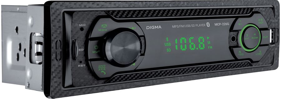 Автомагнитола Digma MCP-226G 1DIN 4x45Вт 2