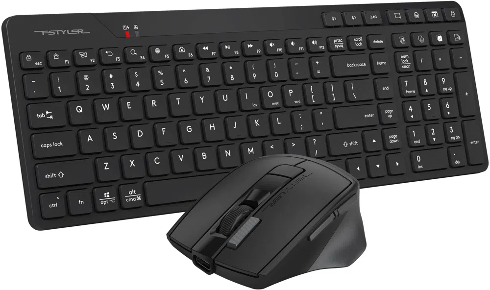 Клавиатура + мышь A4Tech Fstyler FB2800C Air2 клав:черный/серый мышь:черный/серый USB беспроводная Bluetooth/Радио slim