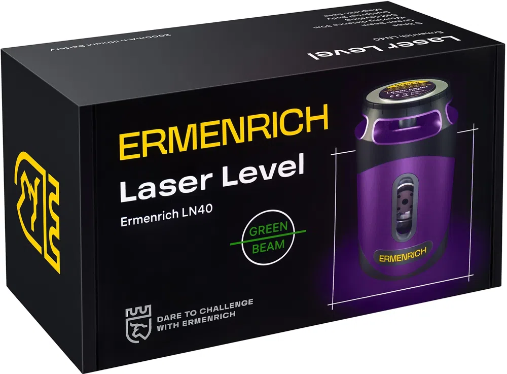 Уровень лазер. Ermenrich LN40 2кл.лаз. 550нм цв.луч. зеленый 5луч. (84638)
