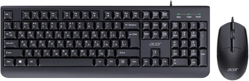 Клавиатура + мышь Acer OCC400 клав:черный мышь:черный USB (ZL.ACCCC.015)