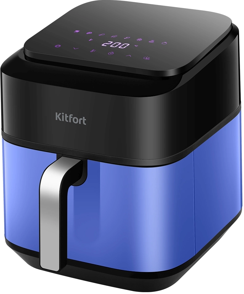 Аэрогриль Kitfort КТ-2263 6.3л 1800Вт синий/черный