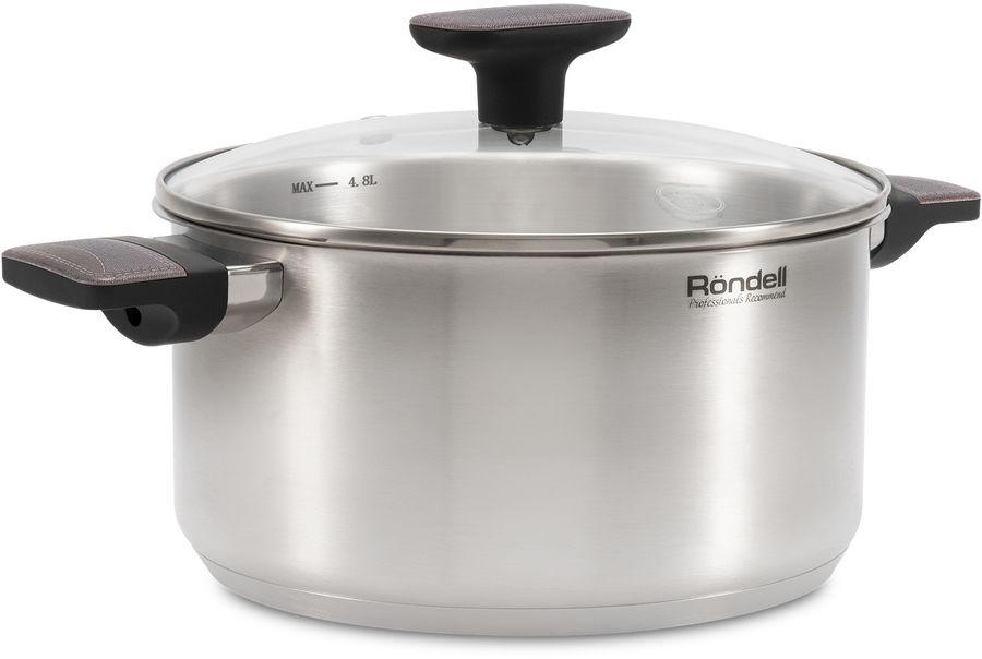 Кастрюля Rondell Chambray RDS-1956 4.8л. d=24см (с крышкой) стальной