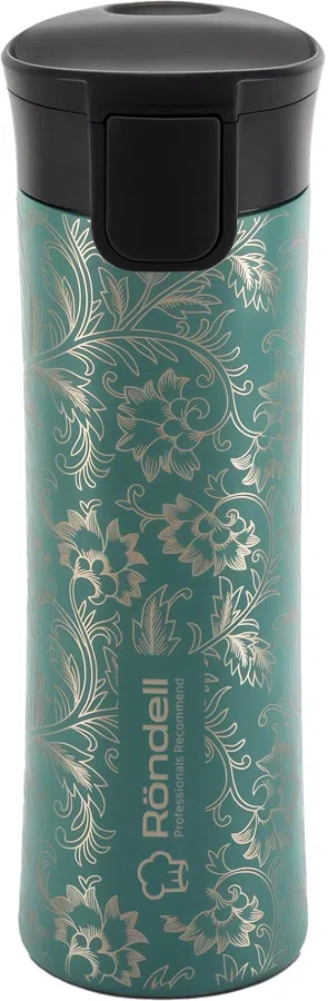Термокружка для напитков Rondell Arabesco RDS-1967 0.57л. зеленый картонная коробка