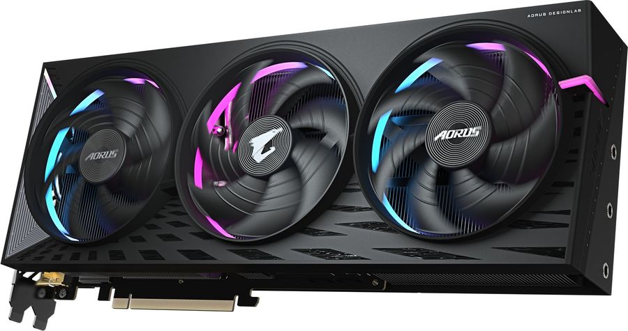 Видеокарта Gigabyte PCI-E 5.0 GV-R9070XTAORUS E-16GD 1.0 AMD Radeon RX 9070XT 16Gb 256bit GDDR6 2570/20000 HDMIx2 DPx2 HDCP Ret