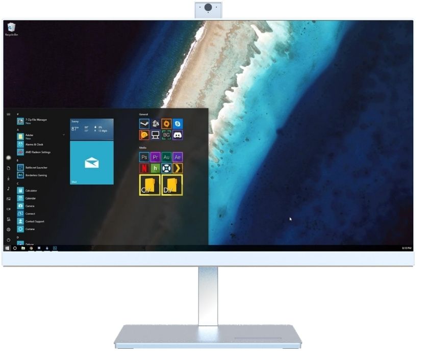 Моноблок IRU Tactio 23IH6W 23.8" Full HD i5 12400 (2.5) 16Gb SSD1Tb UHDG 730 FreeDOS WiFi BT Spk 120W Cam белый 1920x1080