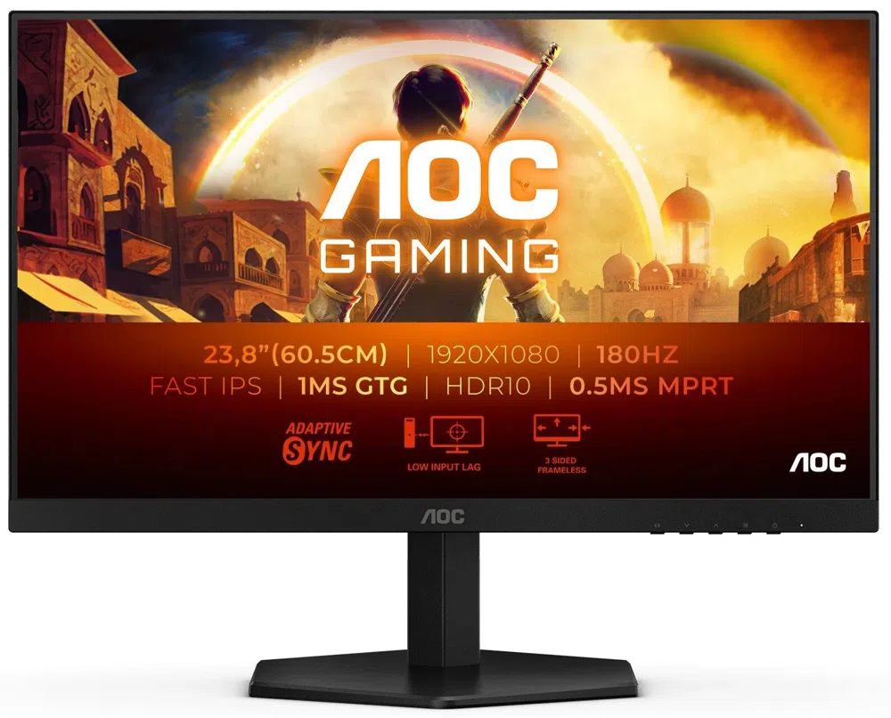 Монитор AOC 23.6" 24G42E черный VA LED 16:9 HDMI матовая 300cd 178гр/178гр 1920x1080 180Hz DP FHD 3кг