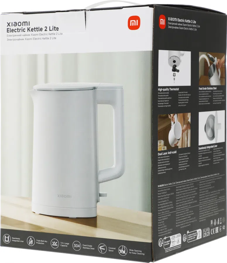 Чайник электрический Xiaomi 2 Lite EU 1.5л. 1500Вт белый корпус: пластик (BHR9036EU)