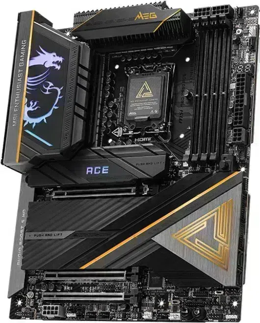 Материнская плата MSI MEG Z890 ACE Soc-1851 Intel Z890 4xDDR5 ATX AC`97 8ch(7.1) 10Gigabit RAID+HDMI