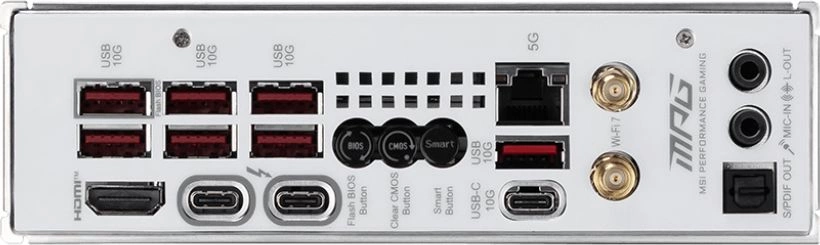 Материнская плата MSI MPG Z890I EDGE TI WIFI Soc-1851 Intel Z890 2xDDR5 mini-ITX AC`97 8ch(7.1) 5Gigabit RAID+HDMI