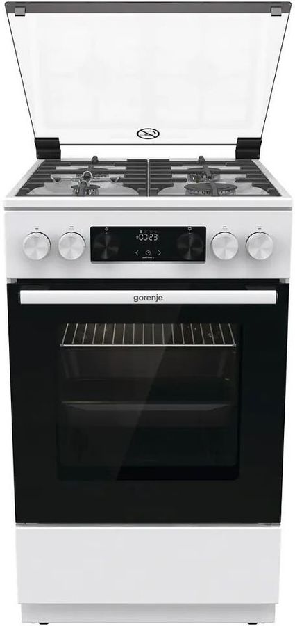 Плита Газовая Gorenje GGI5C23WF белый (стеклянная крышка) реш.чугун