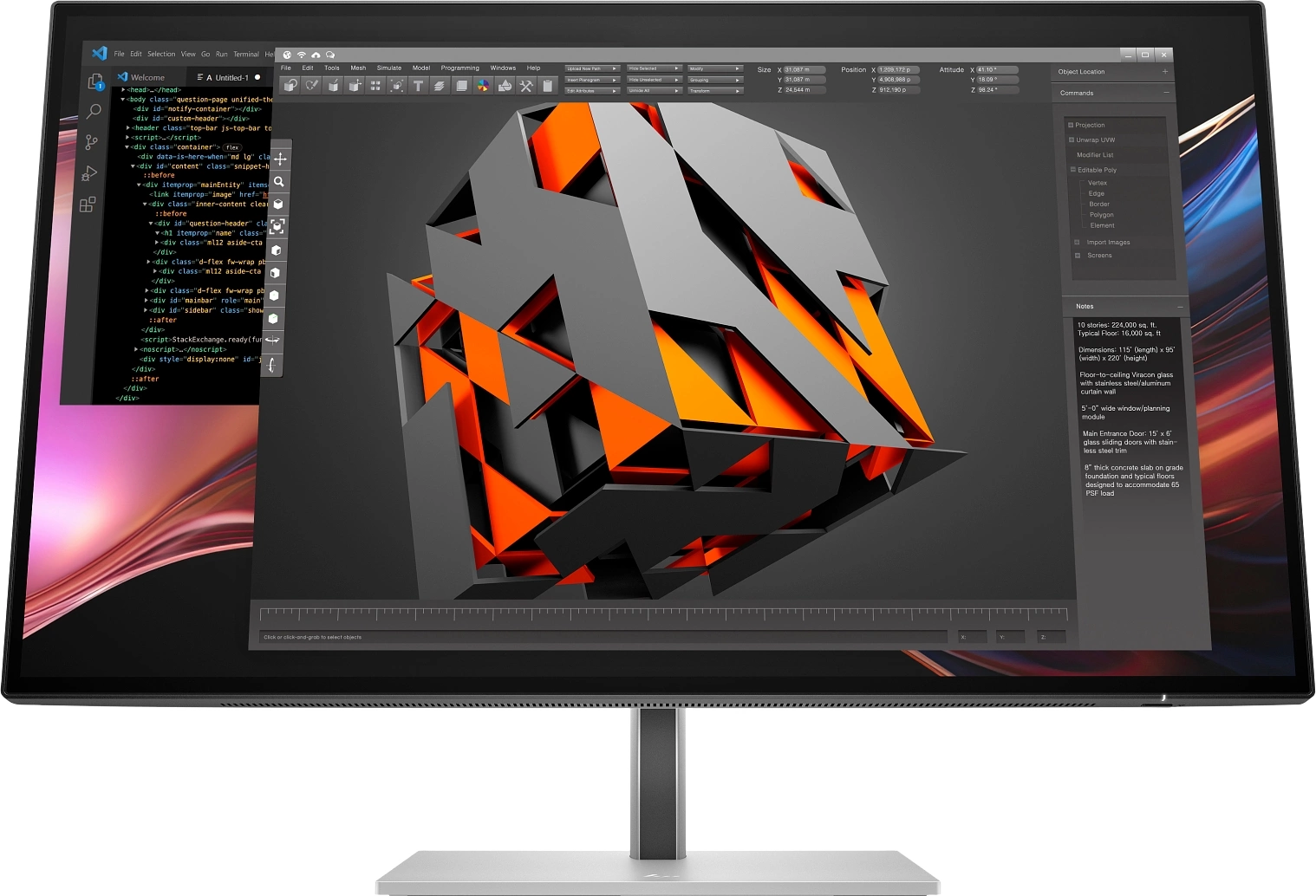 Монитор HP 27" Series 7 Pro 727pu черный IPS LED 16:9 HDMI матовая HAS Piv 400cd 178гр/178гр 2560x1440 120Hz FreeSync Premium DP Quad 2K (1440p) USB 7кг
