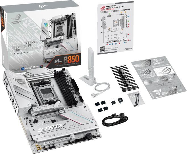 Материнская плата Asus ROG STRIX B850-A GAMING WIFI Socket AM5 AMD B850 4xDDR5 ATX AC`97 8ch(7.1) 2.5Gg RAID+HDMI+DP