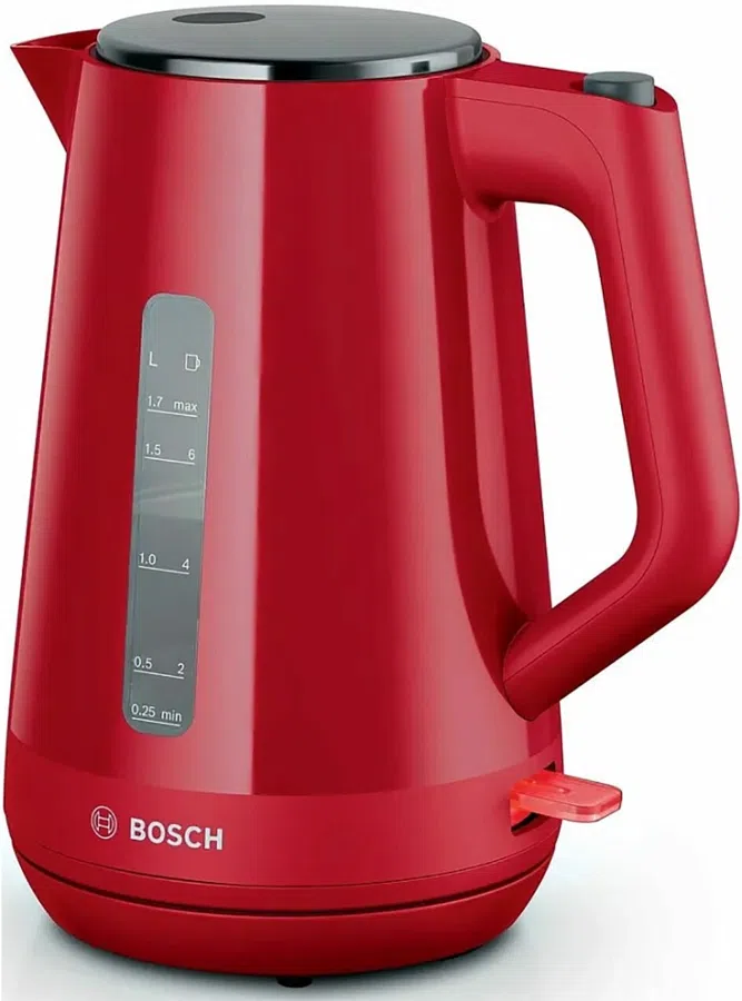 Чайник электрический Bosch TWK1M124 1.7л. 2400Вт красный корпус: пластик